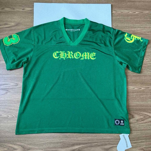 Chrome Hearts Sports Mesh Warm Up Short Sleeve Jersey Green